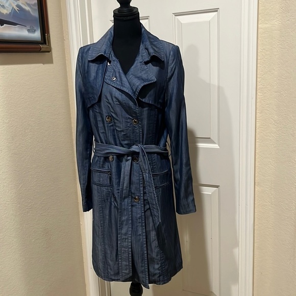 Vertigo Paris Jackets & Blazers - VERTIGO PARIS TRENCH COAT JACKET, WOMENS BLUE SUZE M
